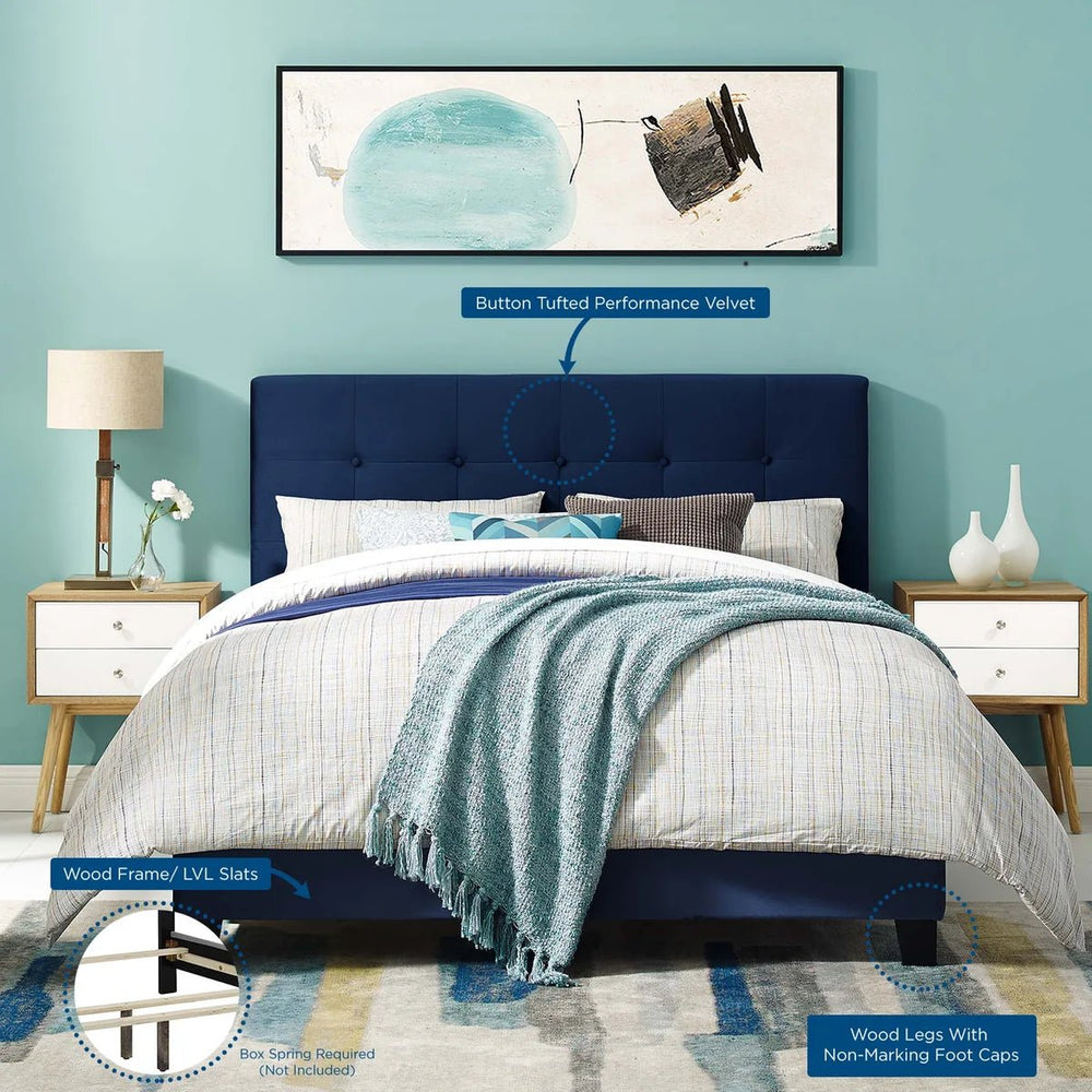 Amira Performance Velvet Bed - From Where Finds -
