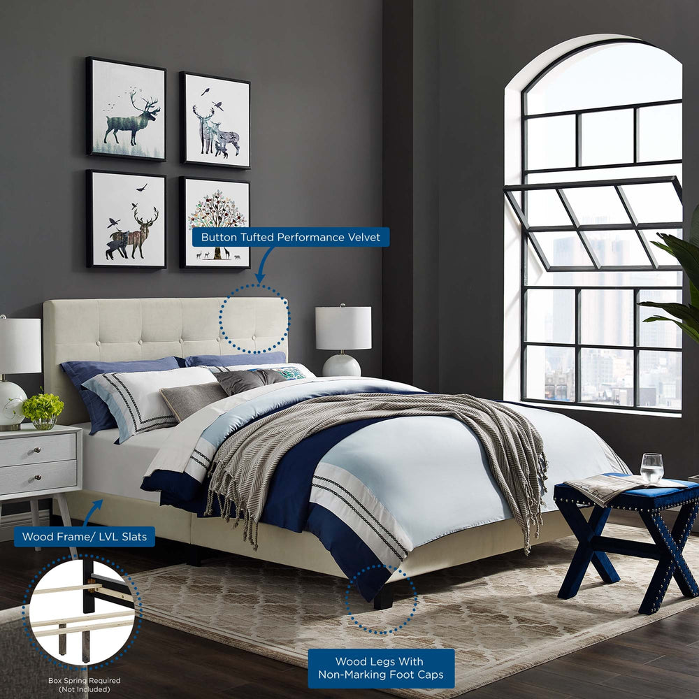 Amira Performance Velvet Bed - From Where Finds - 