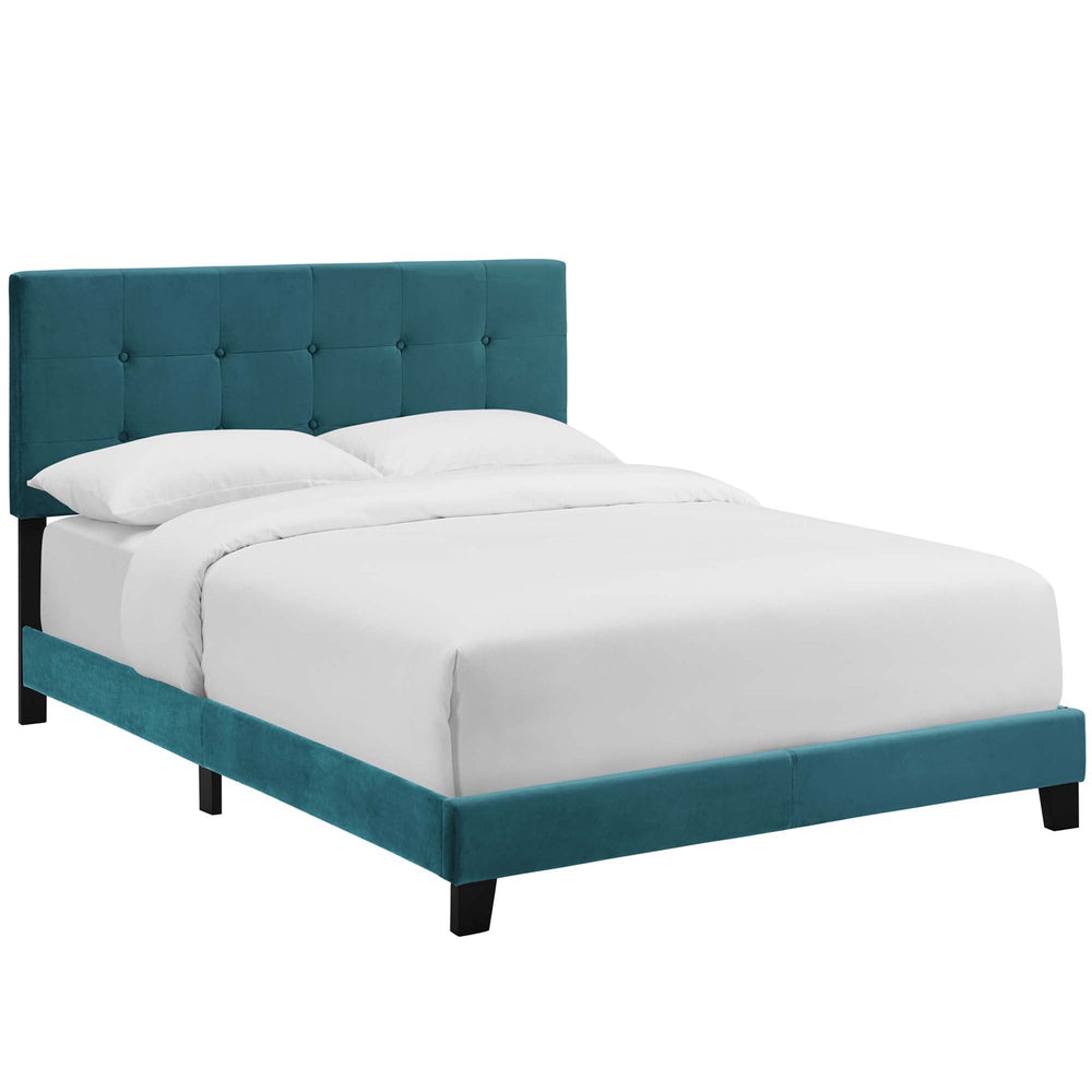 Amira Performance Velvet Bed - From Where Finds - 
