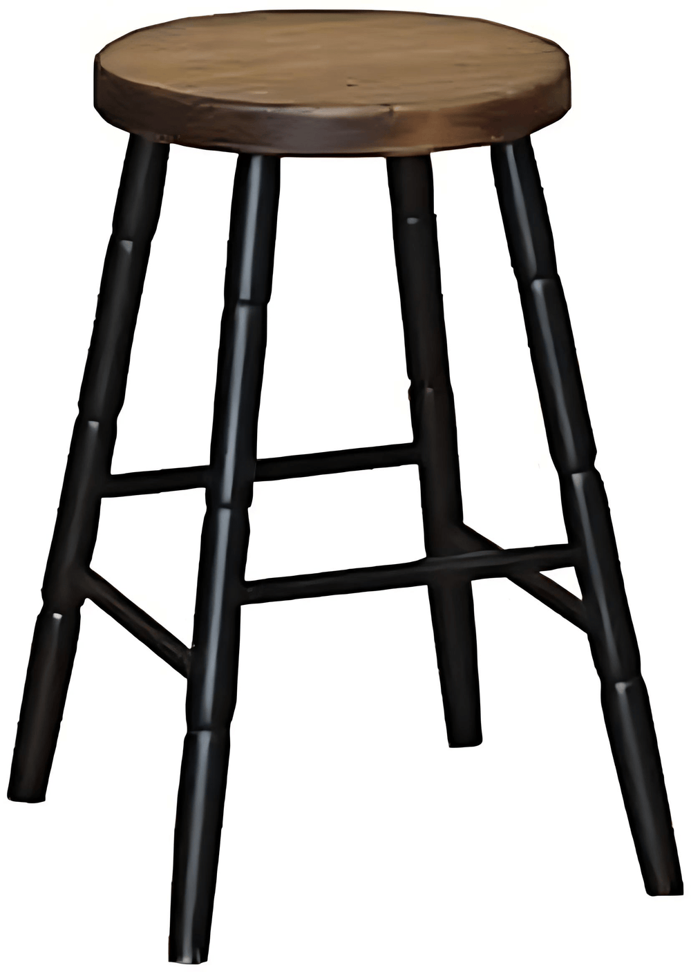 Amish Hand Made Wooden Bar Stool - From Where - 