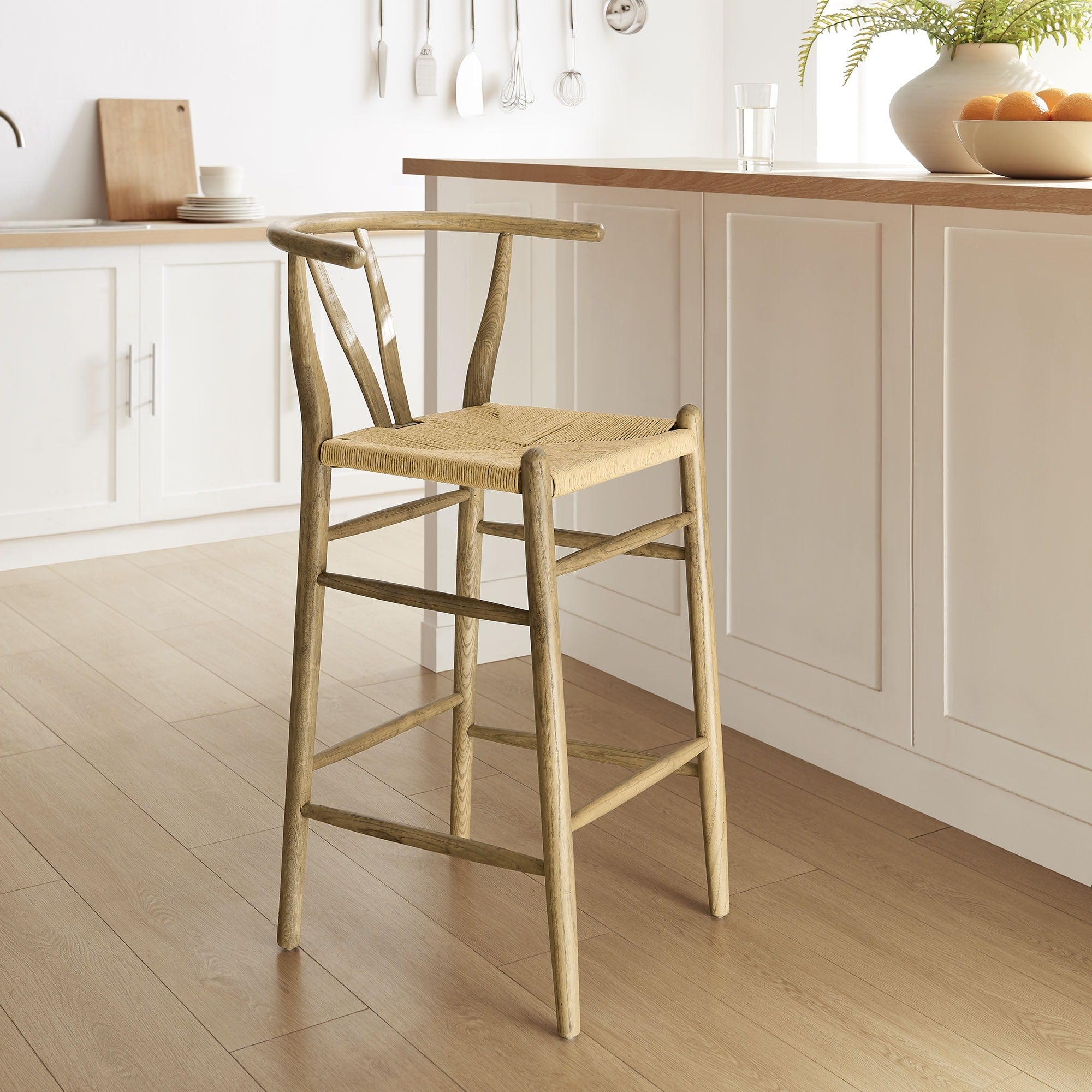 Amish Wood Bar Stool - From Where - 