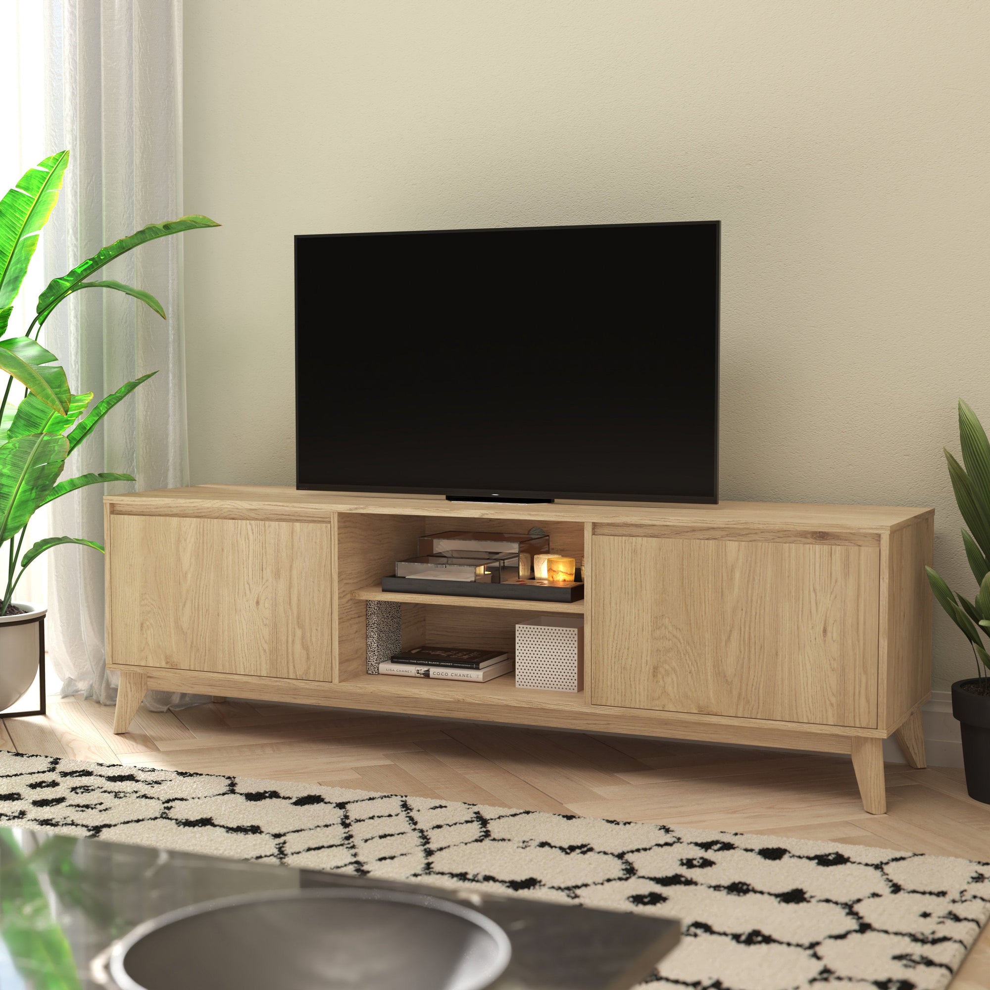 Amittai Engineered Wood TV Stand - From Where - 