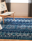 Amsterdam 5x8 Navy Beige Area Rug - From Where - 