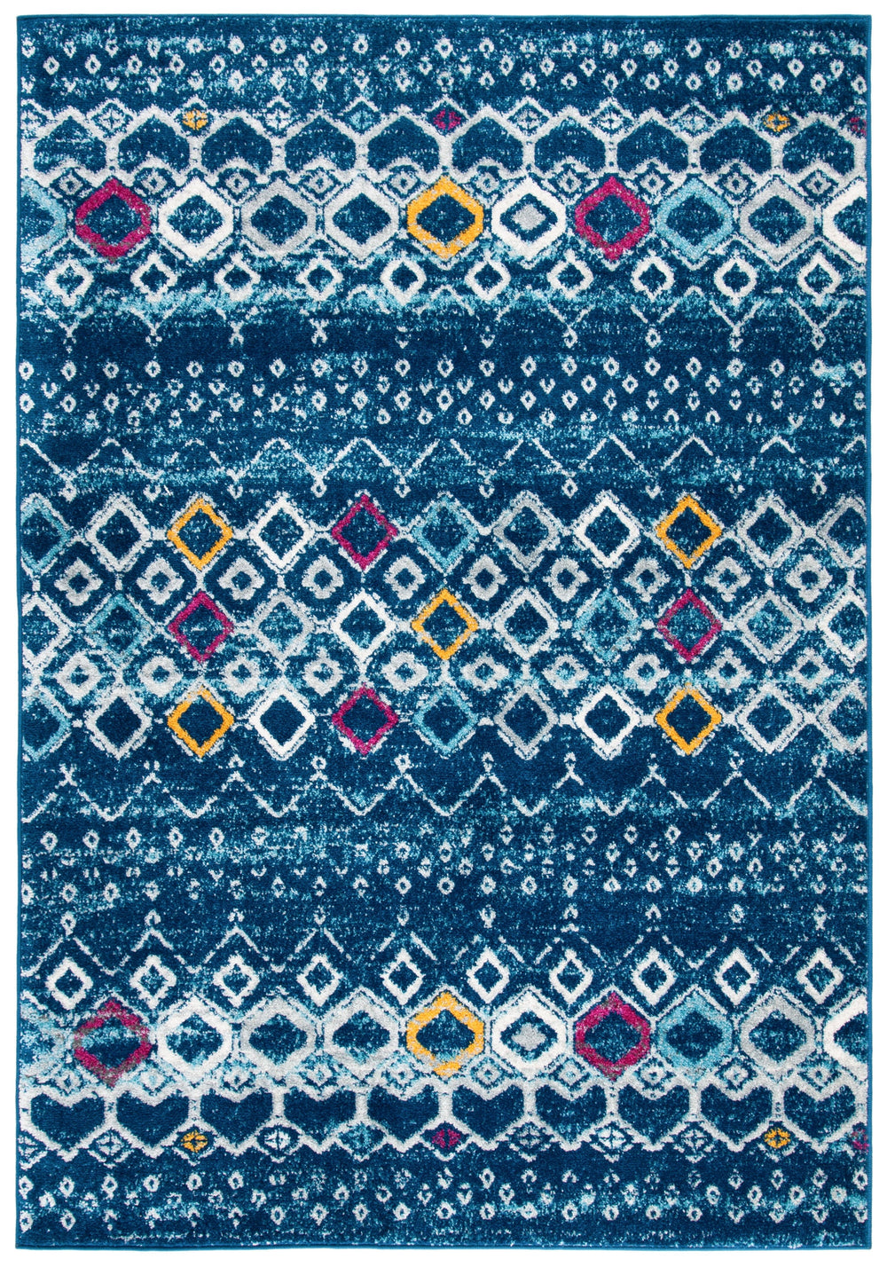 Amsterdam 5x8 Navy Beige Area Rug - From Where -