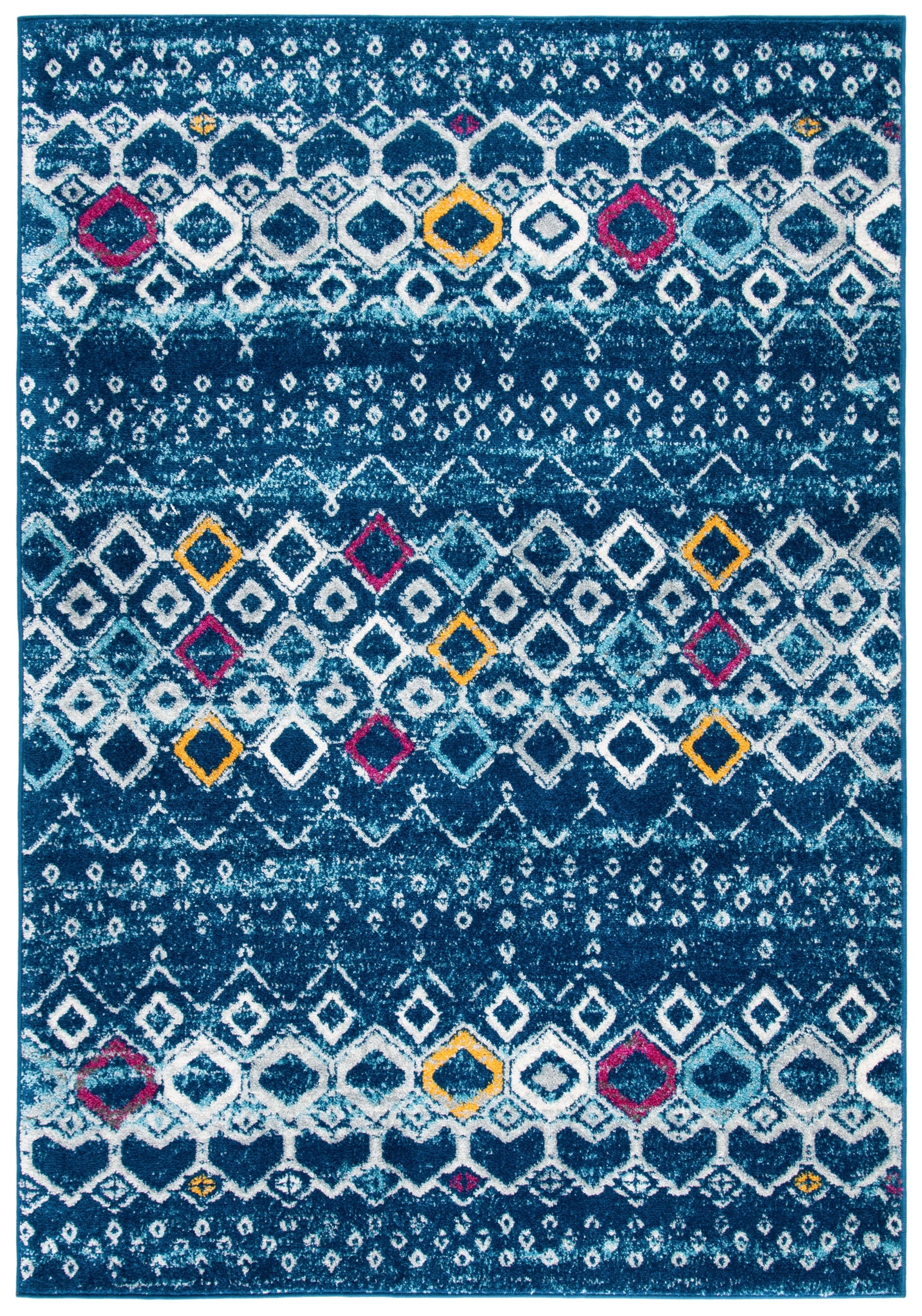 Amsterdam 5x8 Navy Beige Area Rug - From Where - 