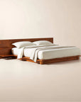 Andes Acacia Wood Platform Bed with Nightstands - From Where Finds - 