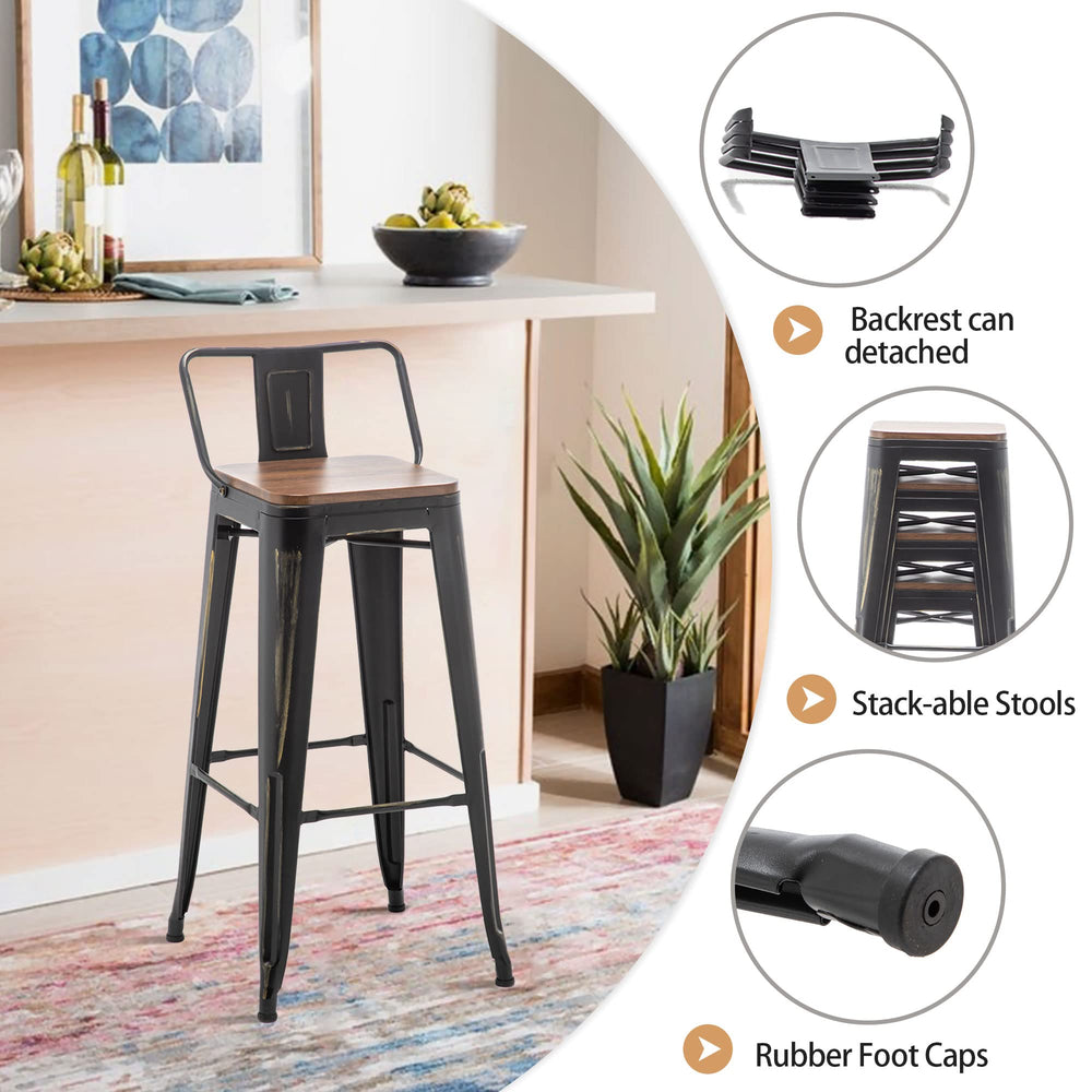 Andeworld Bar Stools (Set of 4) - From Where - 