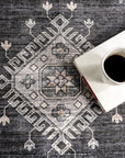 Andrea Bordered Spill Proof Washable Rug - From Where Finds - 