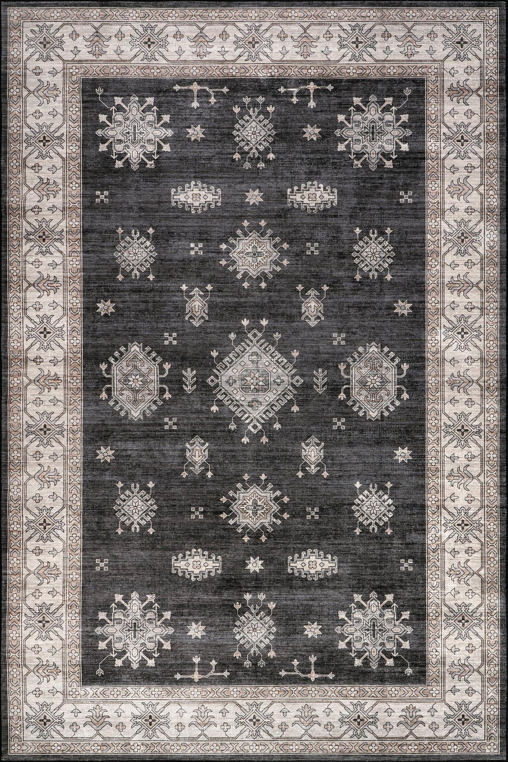 Andrea Bordered Spill Proof Washable Rug - From Where Finds - 