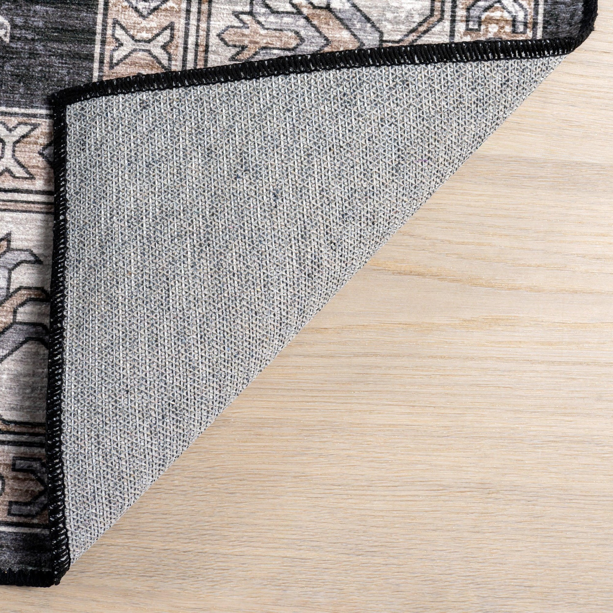 Andrea Bordered Spill Proof Washable Rug - From Where Finds - 