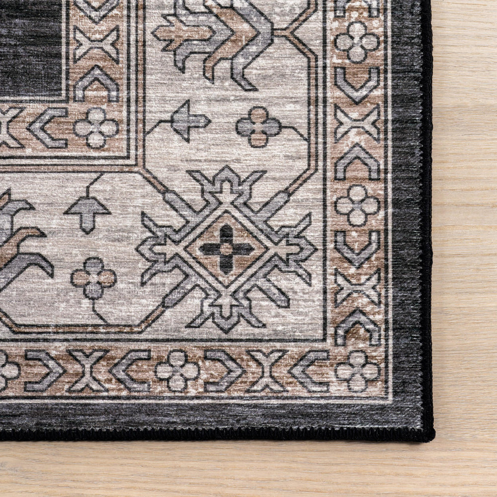 Andrea Bordered Spill Proof Washable Rug - From Where Finds - 
