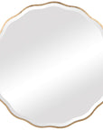 Aneta Aged Gold Scalloped Mirror - From Where Finds - 