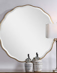 Aneta Aged Gold Scalloped Mirror - From Where Finds - 