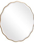 Aneta Aged Gold Scalloped Mirror - From Where Finds - 