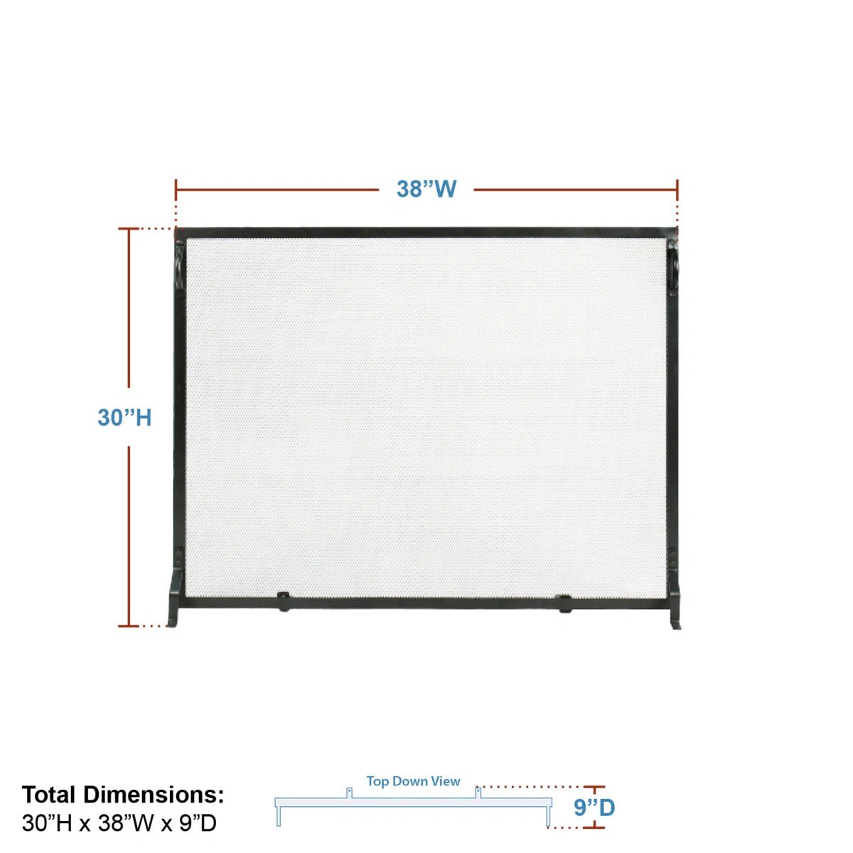 Anja Iron Fireplace Screen - From Where - 