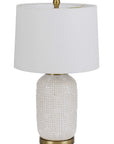 Antique Brass Ceramic Table lamp - From Where - 