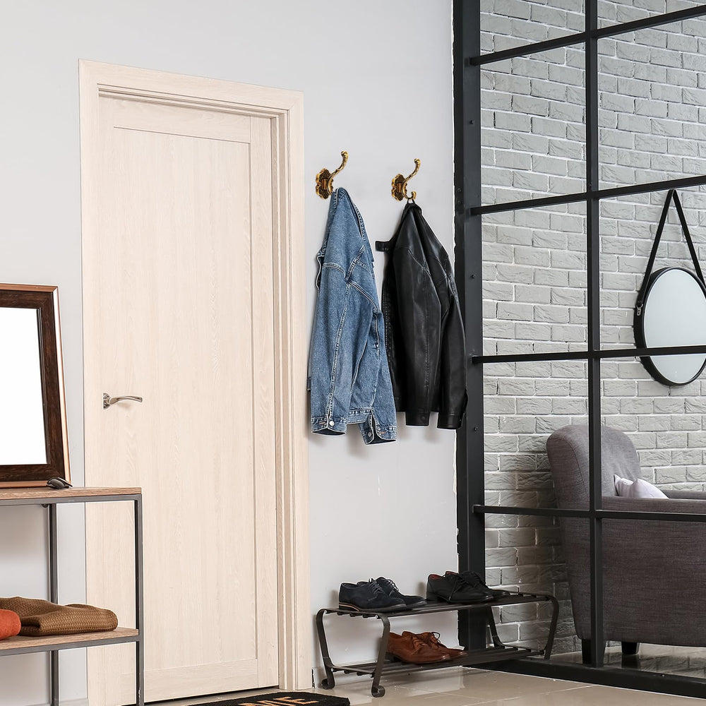 Antique Brass Wall Hooks (Set of 8) - From Where - 