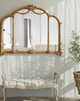 Antique Carved Tri - Fold Mirror - From Where - 