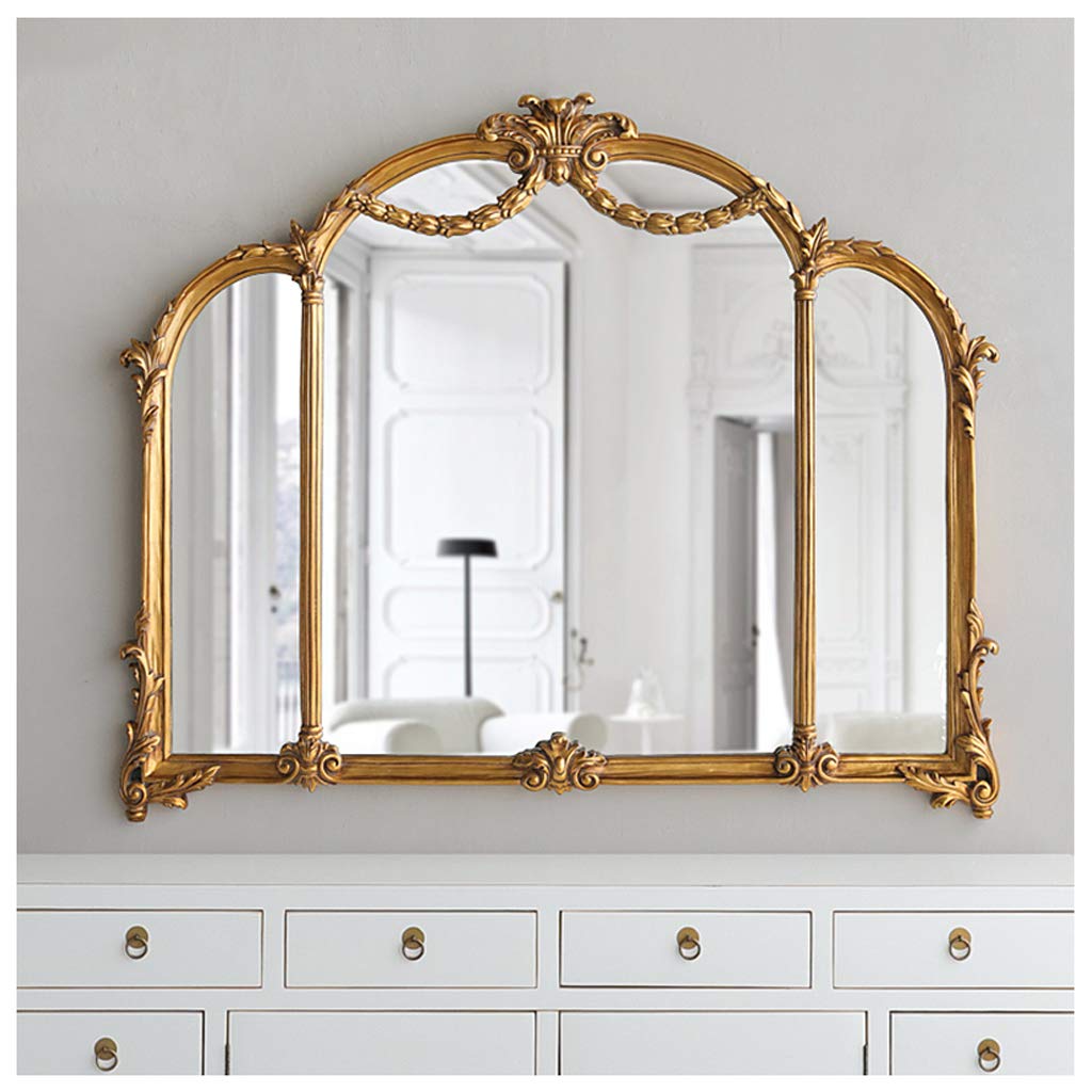 Antique Carved Tri - Fold Mirror - From Where - 