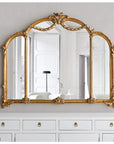 Antique Carved Tri - Fold Mirror - From Where - 