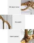 Antique Carved Tri - Fold Mirror - From Where - 