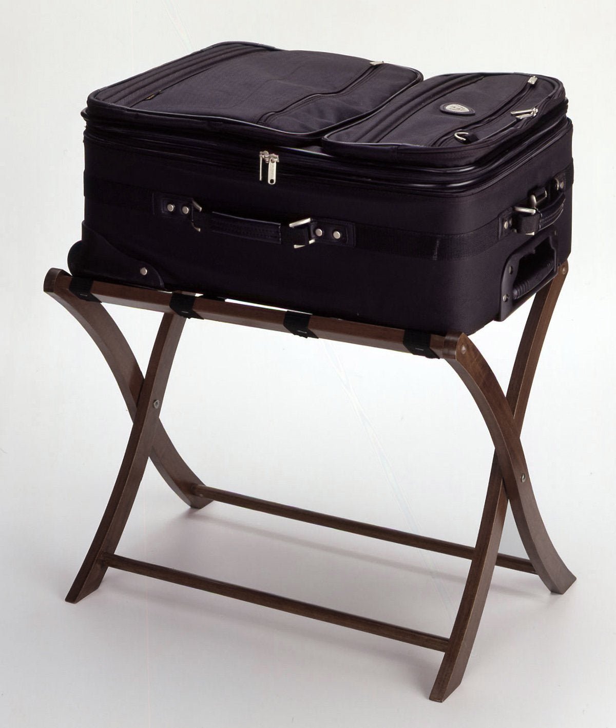 Antique Walnut Folding Luggage Rack - From Where - 