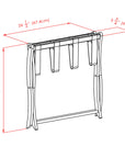 Antique Walnut Folding Luggage Rack - From Where - 