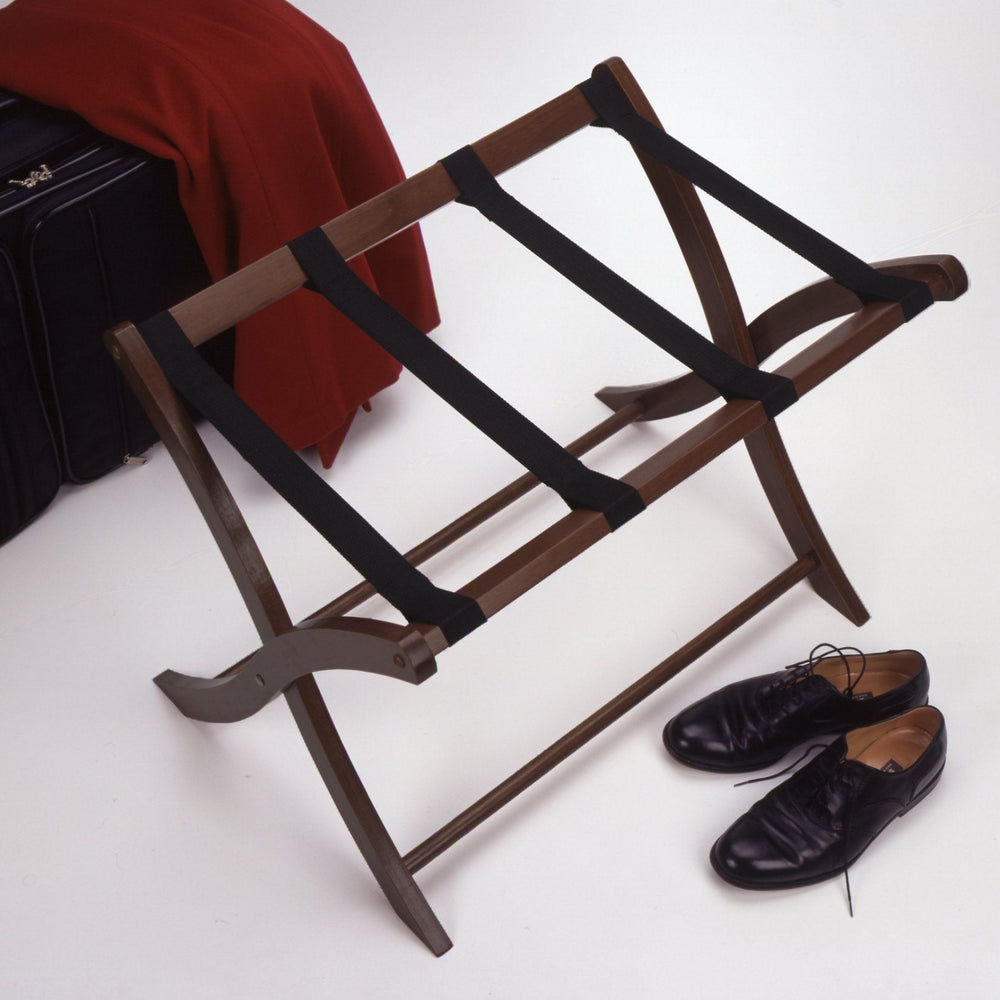 Antique Walnut Folding Luggage Rack - From Where - 