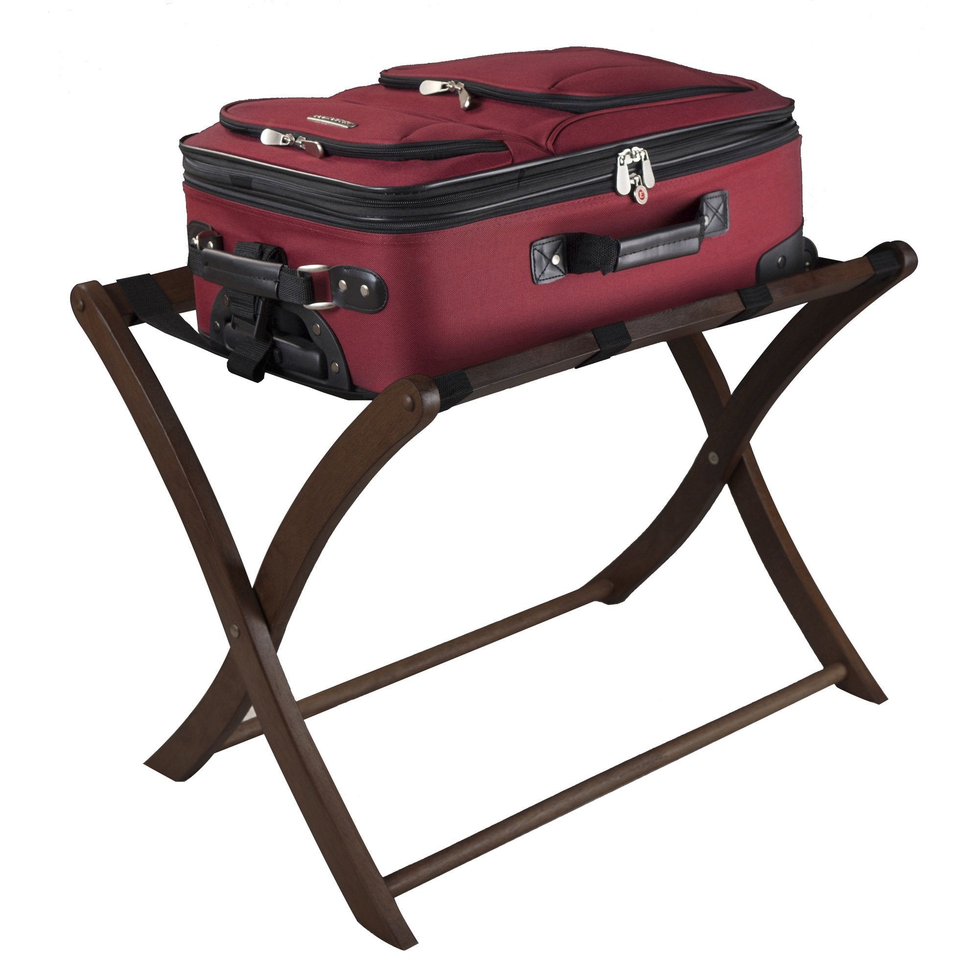 Antique Walnut Folding Luggage Rack - From Where - 