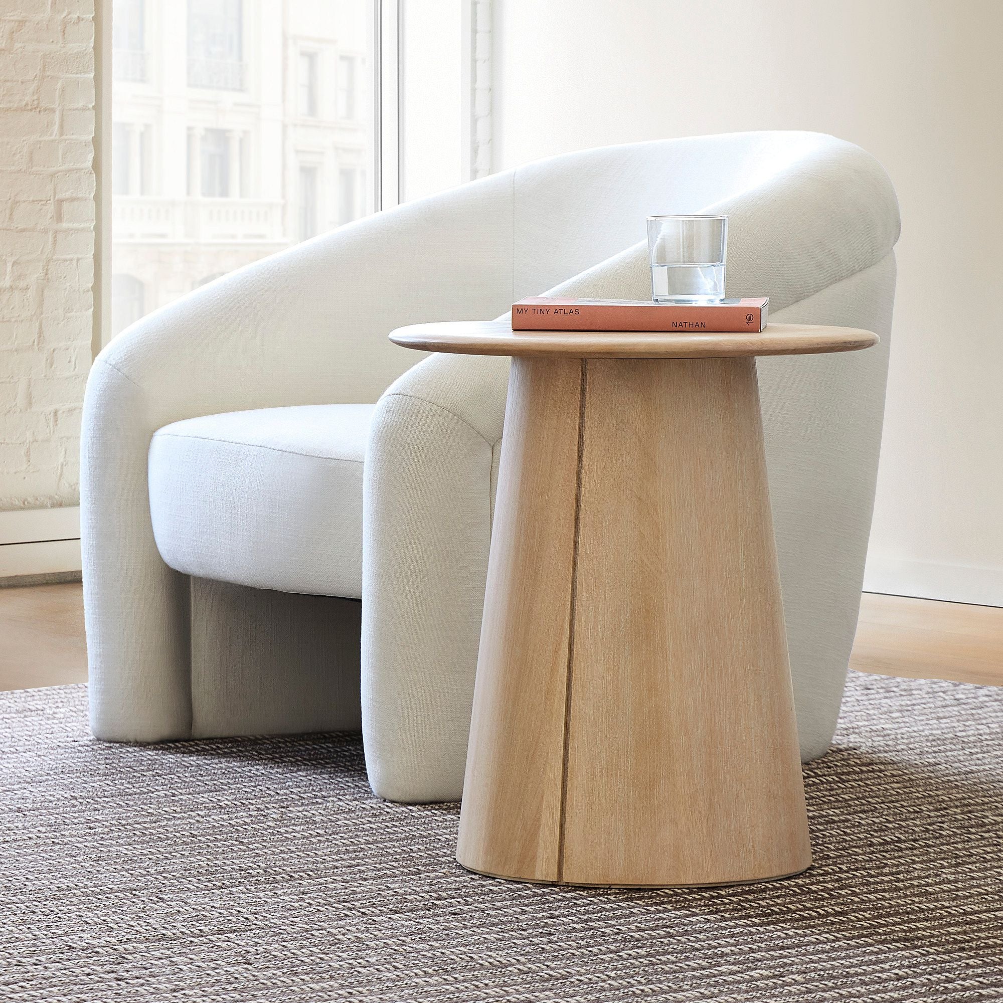Anton Solid Wood Side Table (20") - From Where - 