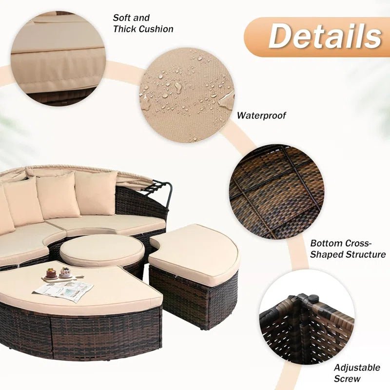 Antwan Wicker Patio Daybed - From Where - 