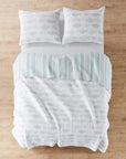 Aqua Breeze Full/Queen Quilt Set - From Where - 