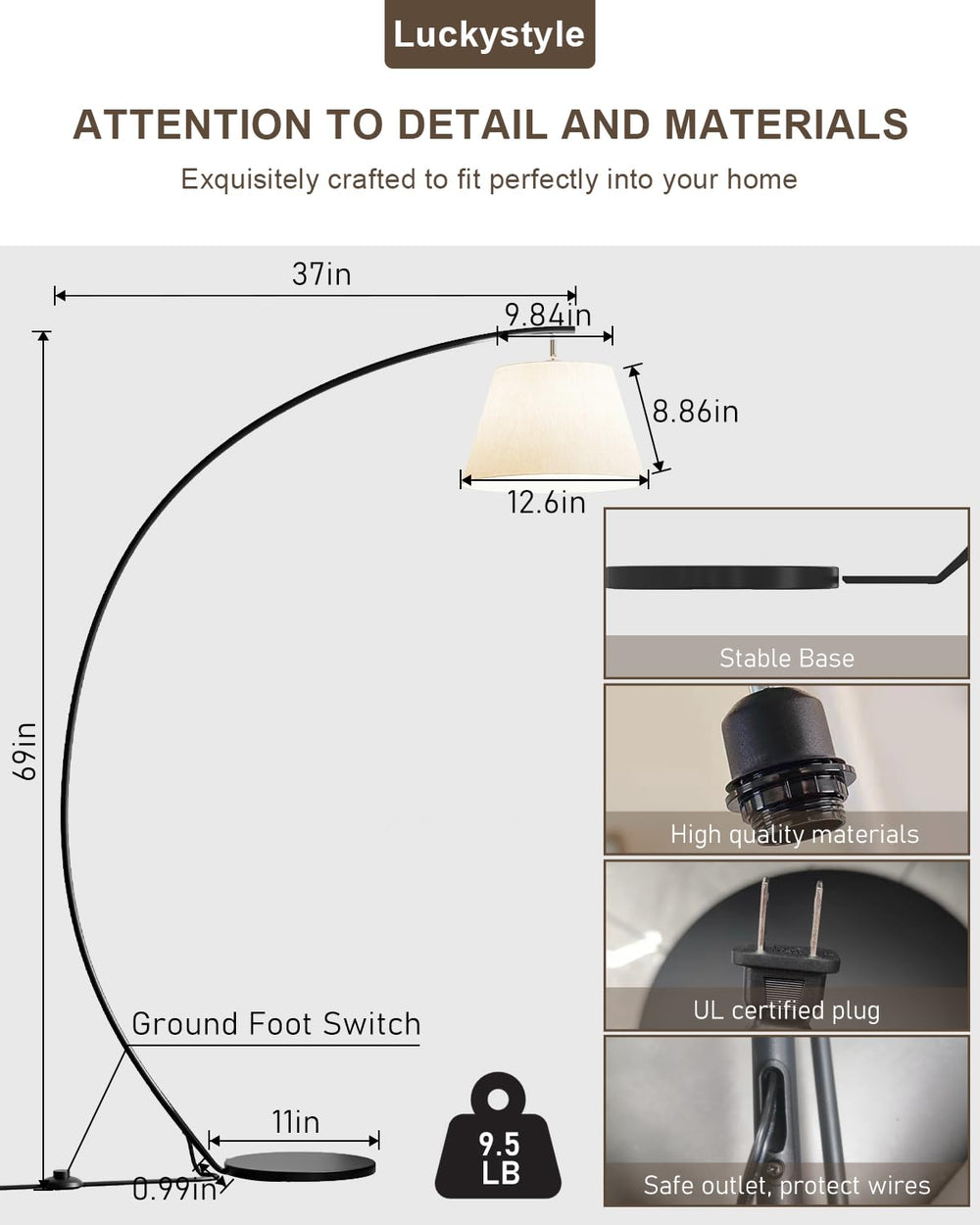Arc Floor Lamps for Living Room - From Where - 