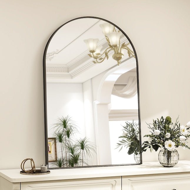 Arch Black Framed Wall Mirror - From Where - 