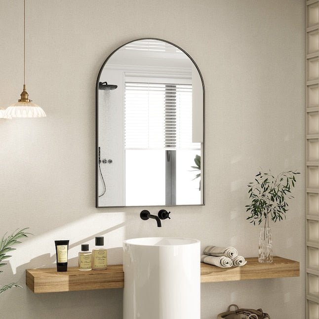 Arch Black Framed Wall Mirror - From Where - 