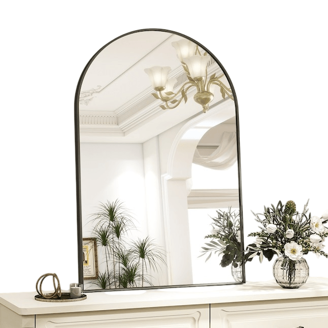 Arch Black Framed Wall Mirror - From Where - 