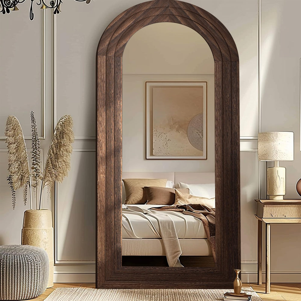 Arch Mirror with Solid Wood Frame - From Where - 