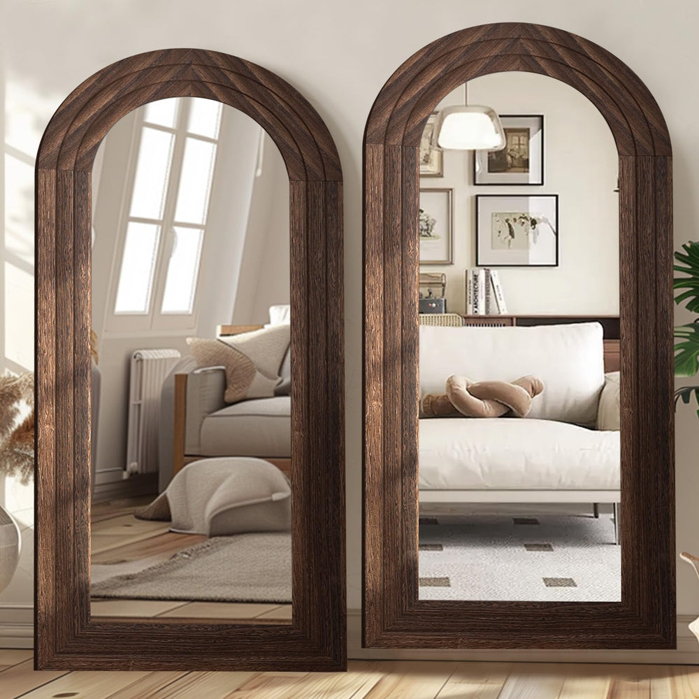 Arch Mirror with Solid Wood Frame - From Where - 