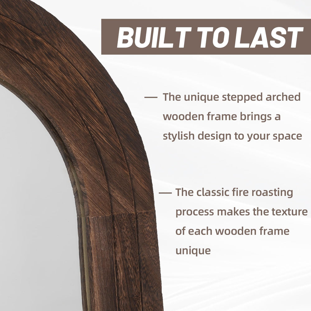 Arch Mirror with Solid Wood Frame - From Where - 