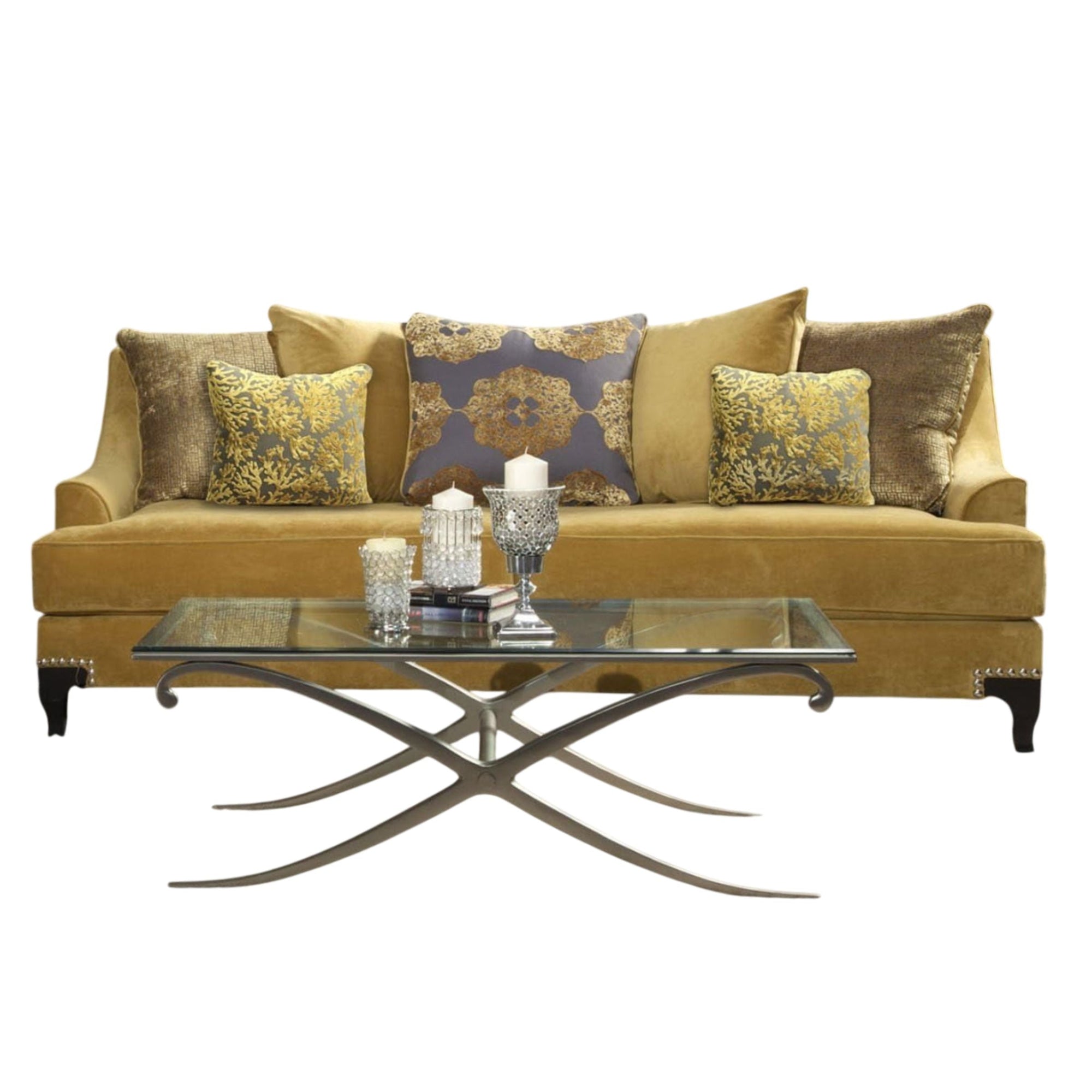 Argenie Fabric Upholstered Sofa - From Where - 