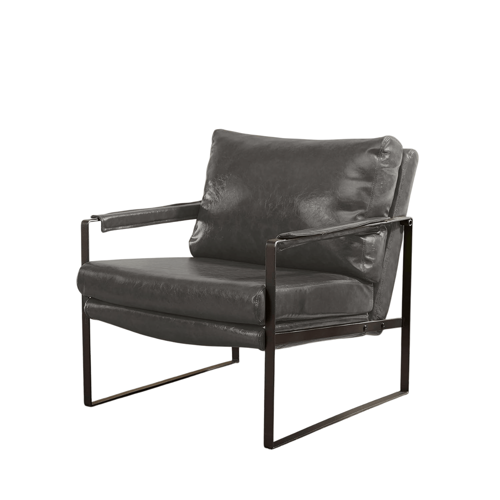 Armchair with Black Metal Legs - From Where - 