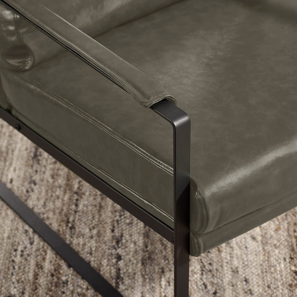 Armchair with Black Metal Legs - From Where - 