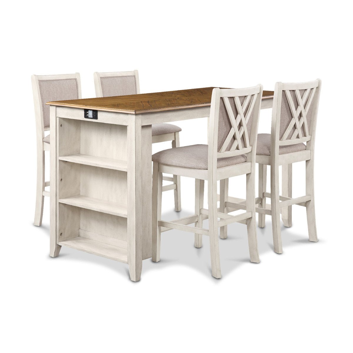 Arnott 5 - Piece Solid Wood Dining Set - From Where - 
