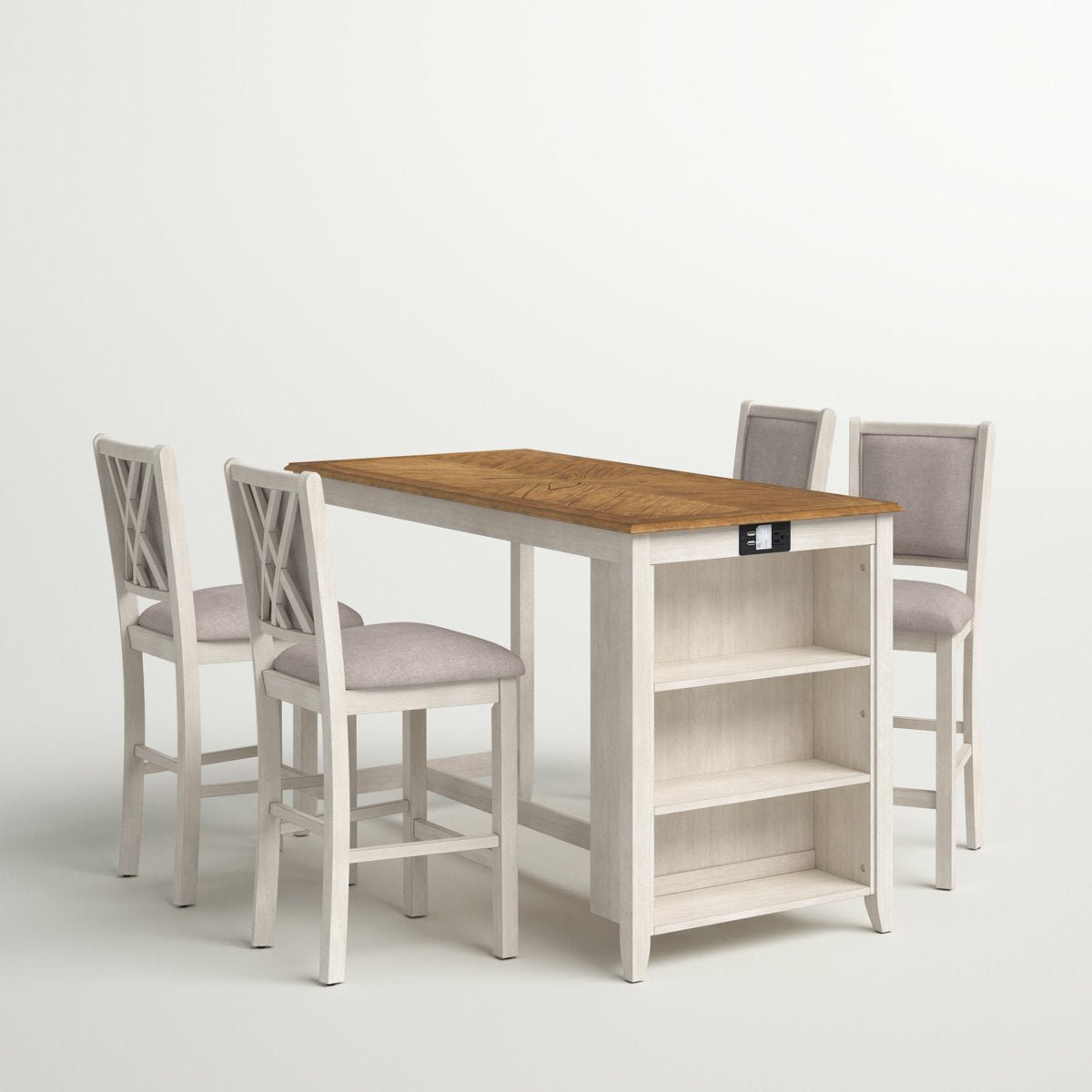 Arnott 5 - Piece Solid Wood Dining Set - From Where - 