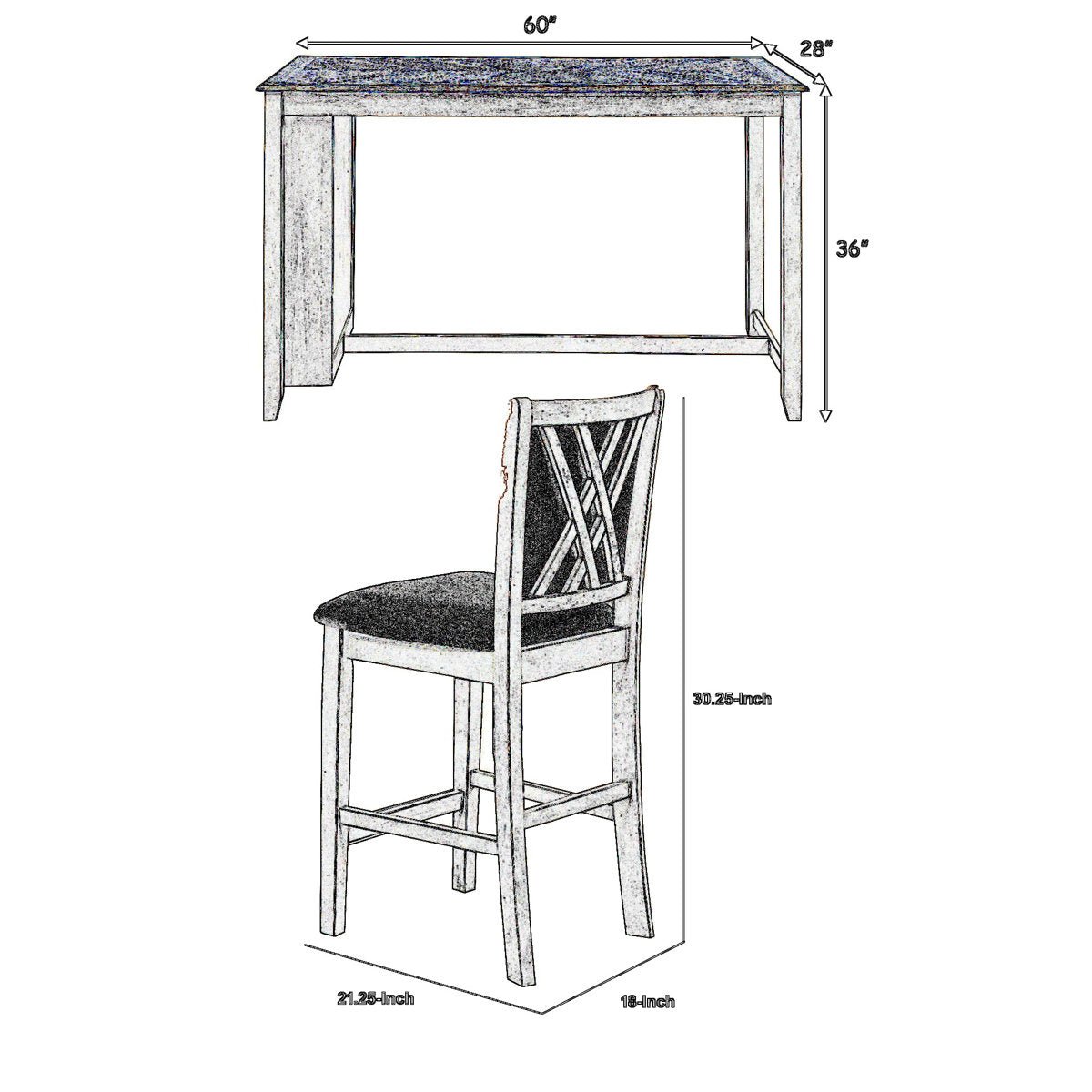 Arnott 5 - Piece Solid Wood Dining Set - From Where - 
