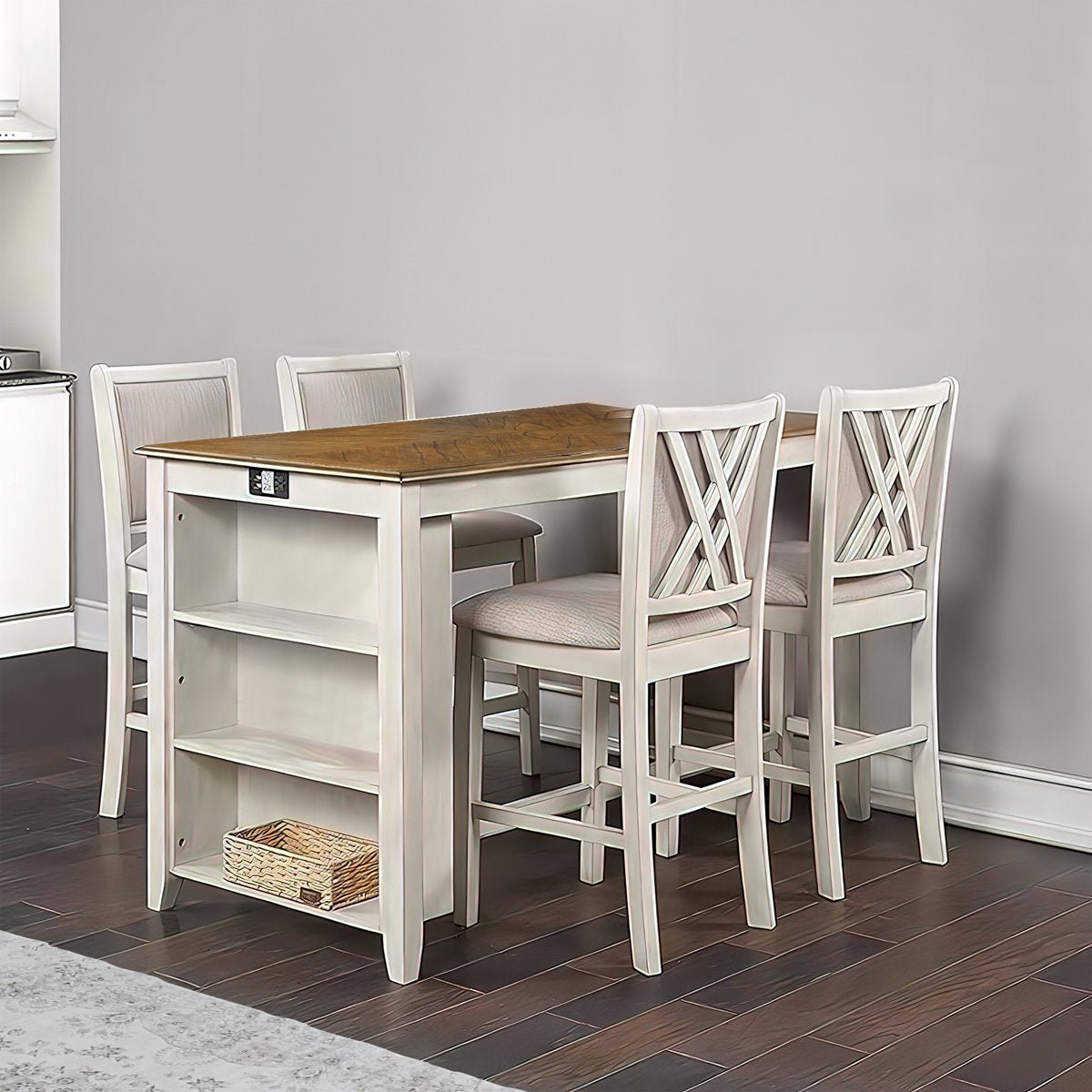 Arnott 5 - Piece Solid Wood Dining Set - From Where - 