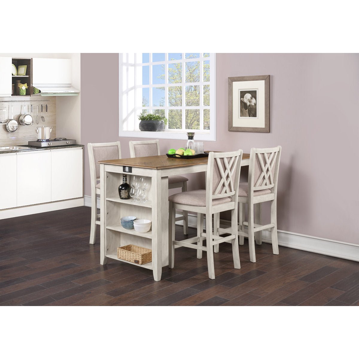 Arnott 5 - Piece Solid Wood Dining Set - From Where - 
