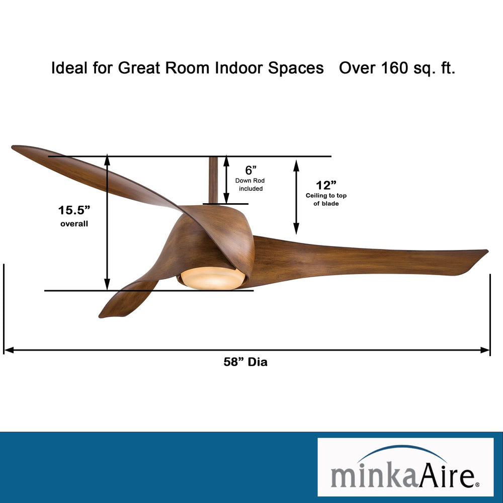 Artemis LED 58" Ceiling Fan - From Where - 