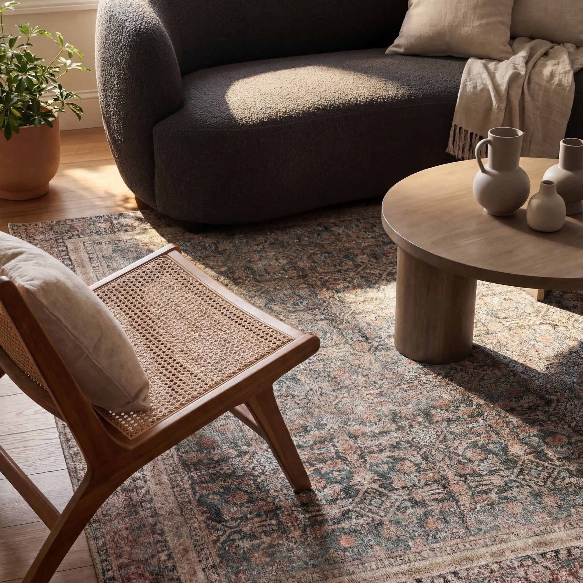 Artemis Vintage Medallion Rug - From Where Finds -