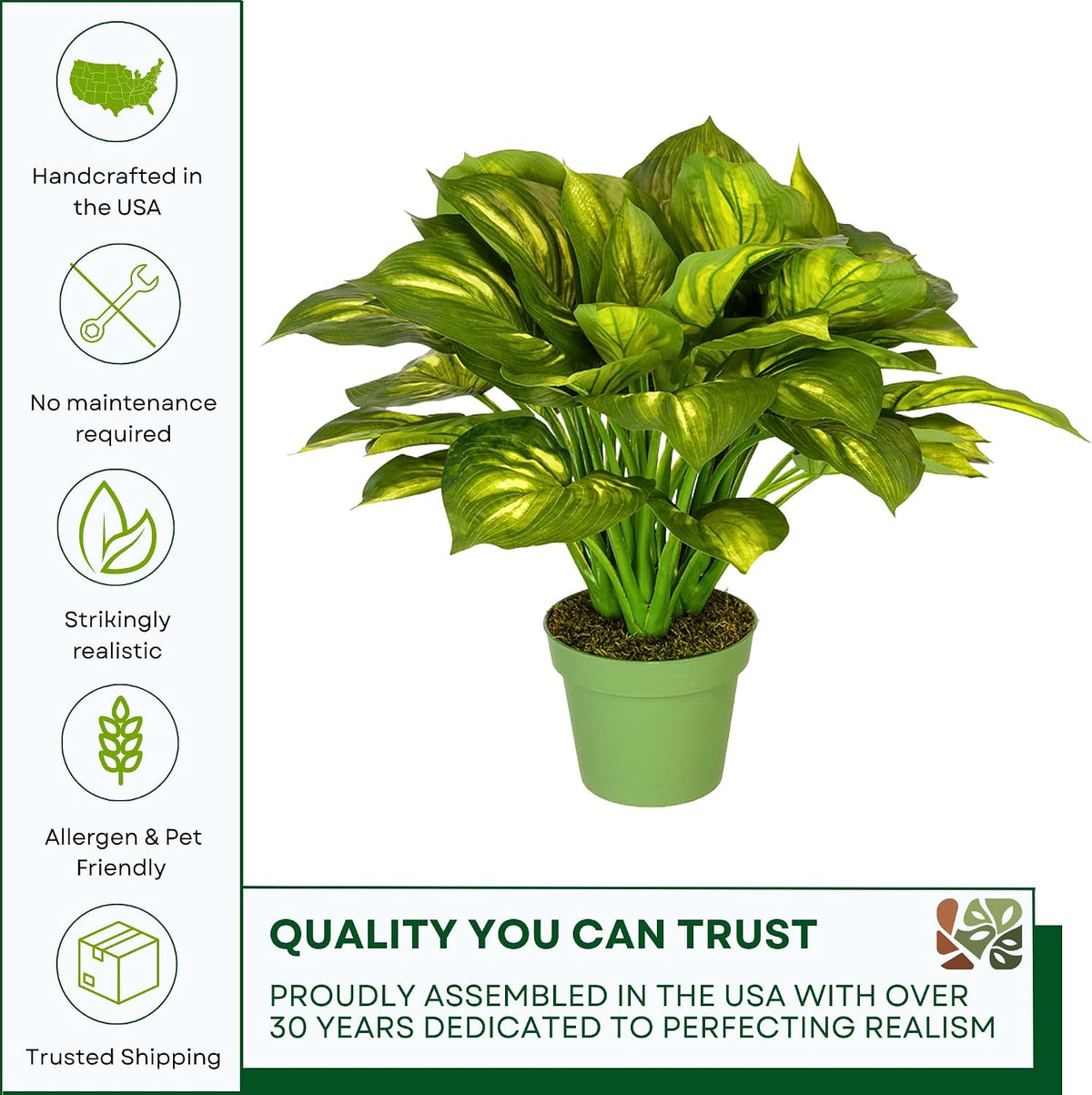 Artificial Large Hosta Plant - From Where Finds -